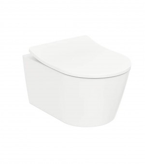 كرسي أفرنجي معلق أبيض 18سم مع غطاء الماني (SOFT CLOSE) تصريف تريندو - صناعة هندي  # TOTO - CW542ME5UNW1